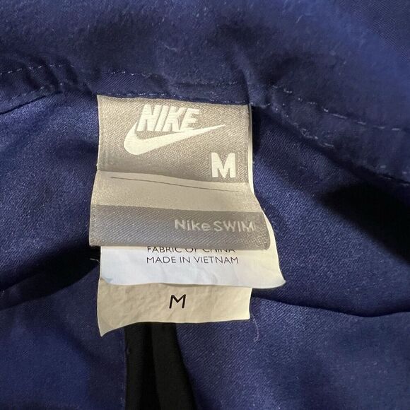 Nike Swim Shorts Quick Dry Unlined Blue Women's Size Medium Drawstring Waist - Picture 7 of 10
